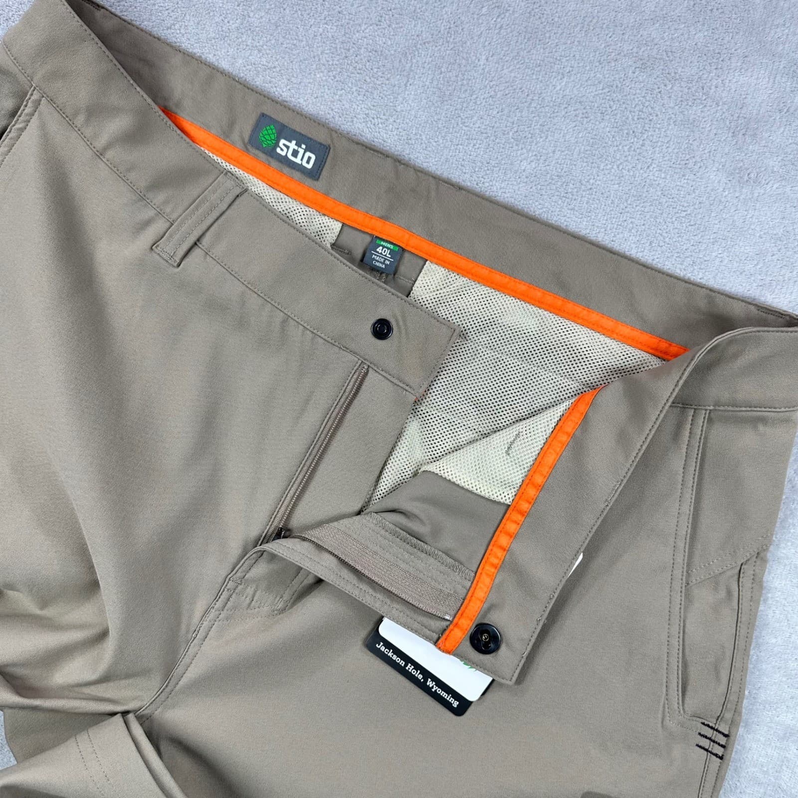 Stio Coburn Pants Mens 40L Khaki Performance Stretch Outdoors Hiking Camping NWT 2