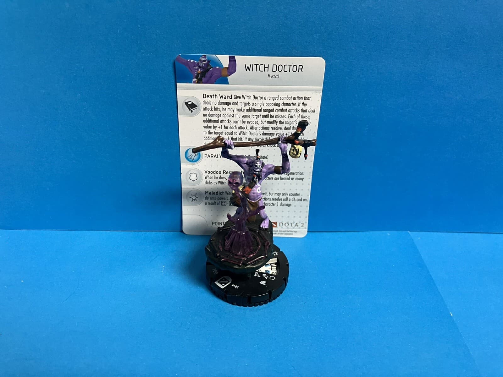 Heroclix DOTA 2 Starter Witch Doctor #102 w/ card