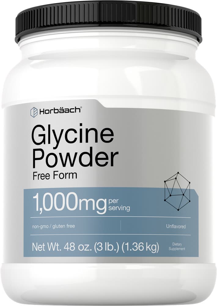 Glycine Powder | 3 lbs | Unflavored Powder | Vegetarian, Non-GMO | by Horbaach