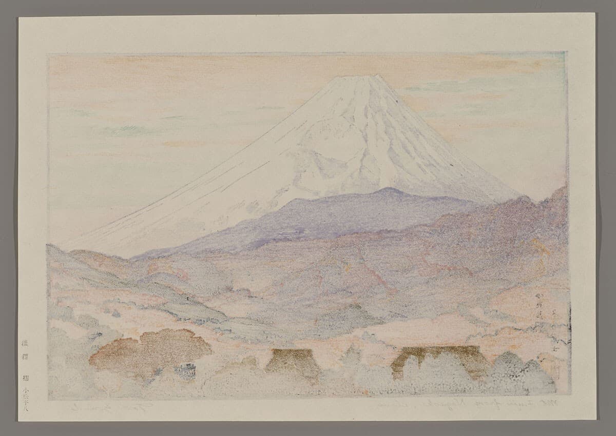Toshi Yoshida Woodblock - Mt. Fuji from Nagaoka – Cloud 2