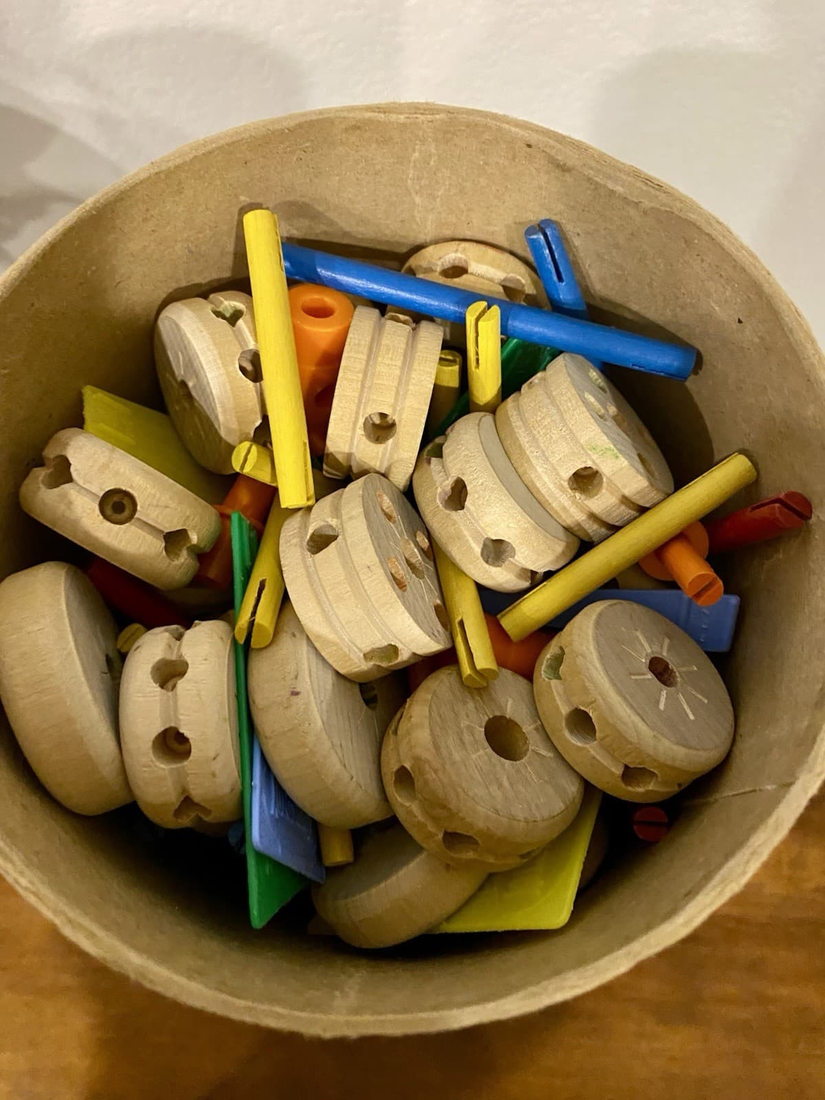 Vintage Tinker Toys Original Educational Toy Building Learning Set 4