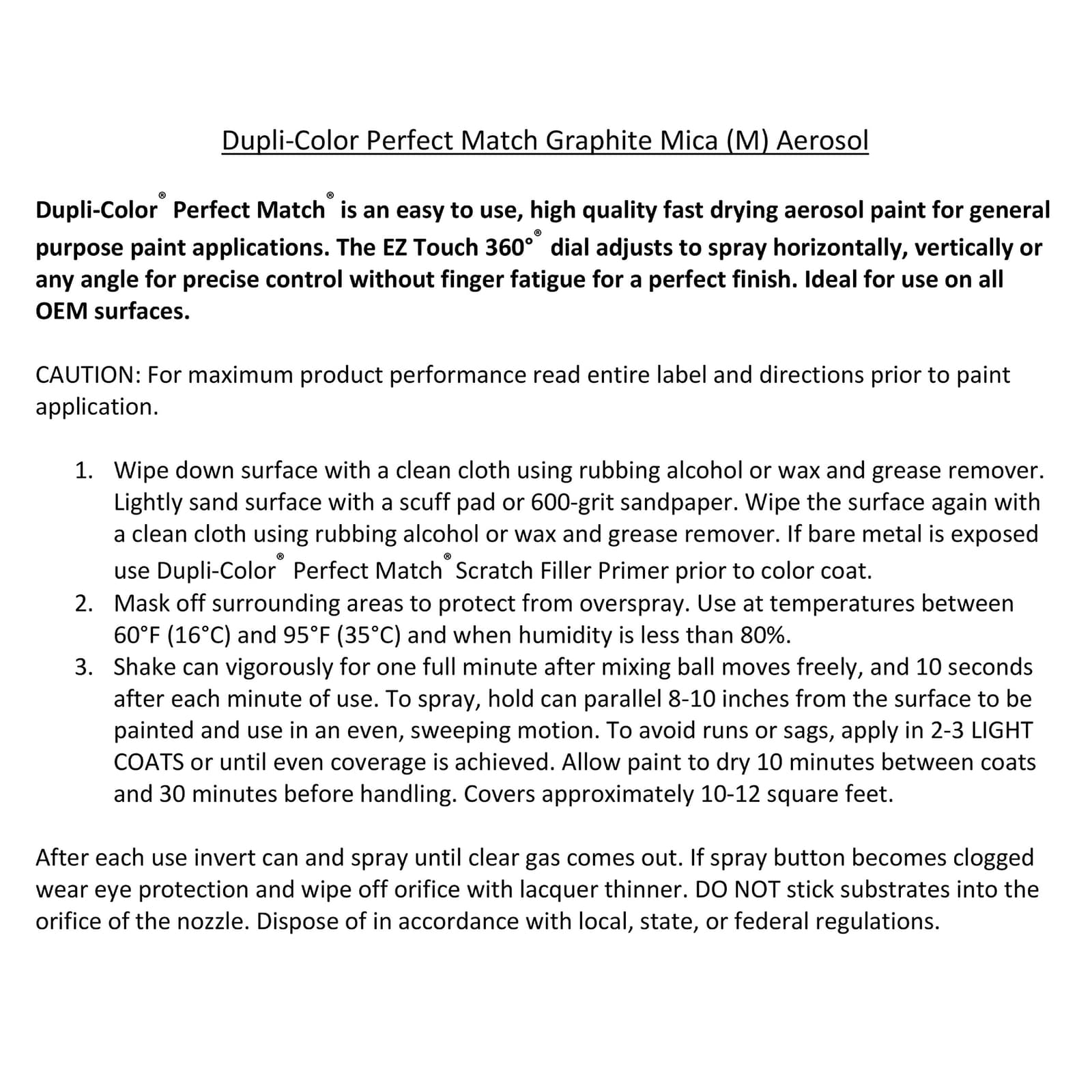 Dupli-Color EBMZ11607 Perfect Match Automotive Spray Paint - Mazda Graphite... 6