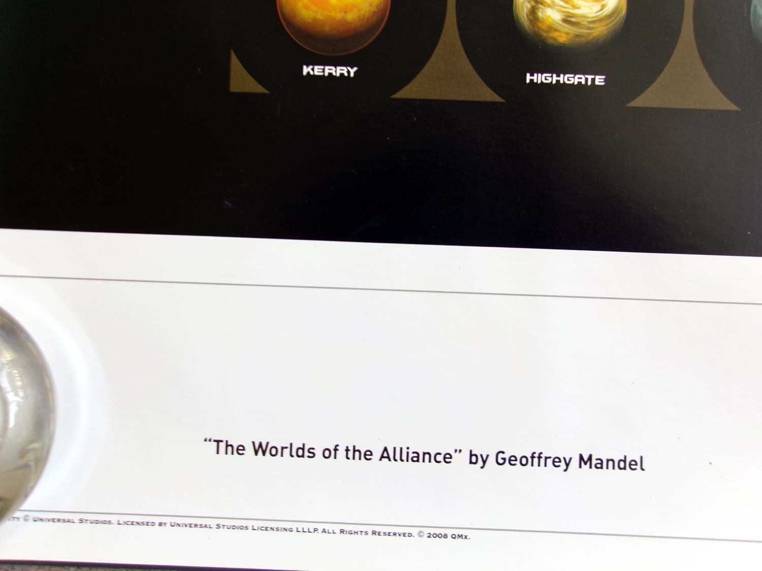Serenity Worlds of the Alliance Quantum Mechanix QMX Signed Art Poster Firefly 4