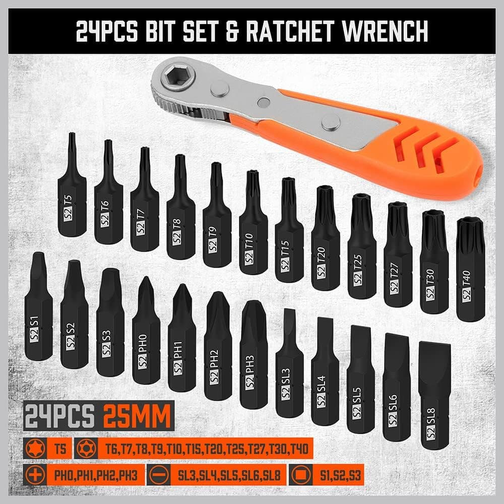Magnetic Nut Driver Set | 47-Piece | Nut Driver Set for Impact Drill | SAE (1/4" 5