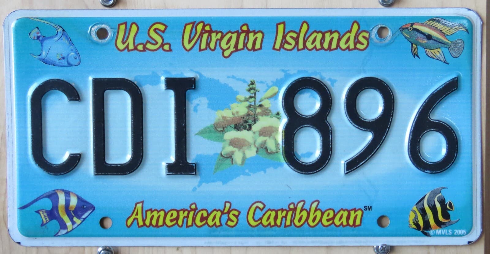 US VIRGIN ISLANDS - ST CROIX - CARIBBEAN ISLAND license plate 2005 RANDOM NMBR