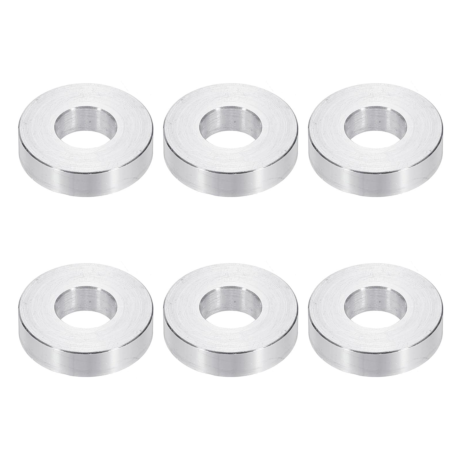M10 Aluminum Spacers 6 Pcs Metal Spacers Aluminum 10.5mm ID x 24mm OD x 8mm L