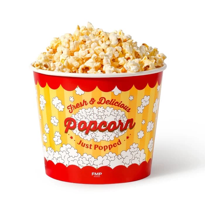 (150-Pack) 85oz Round Paper Movie Theatre Concession Popcorn