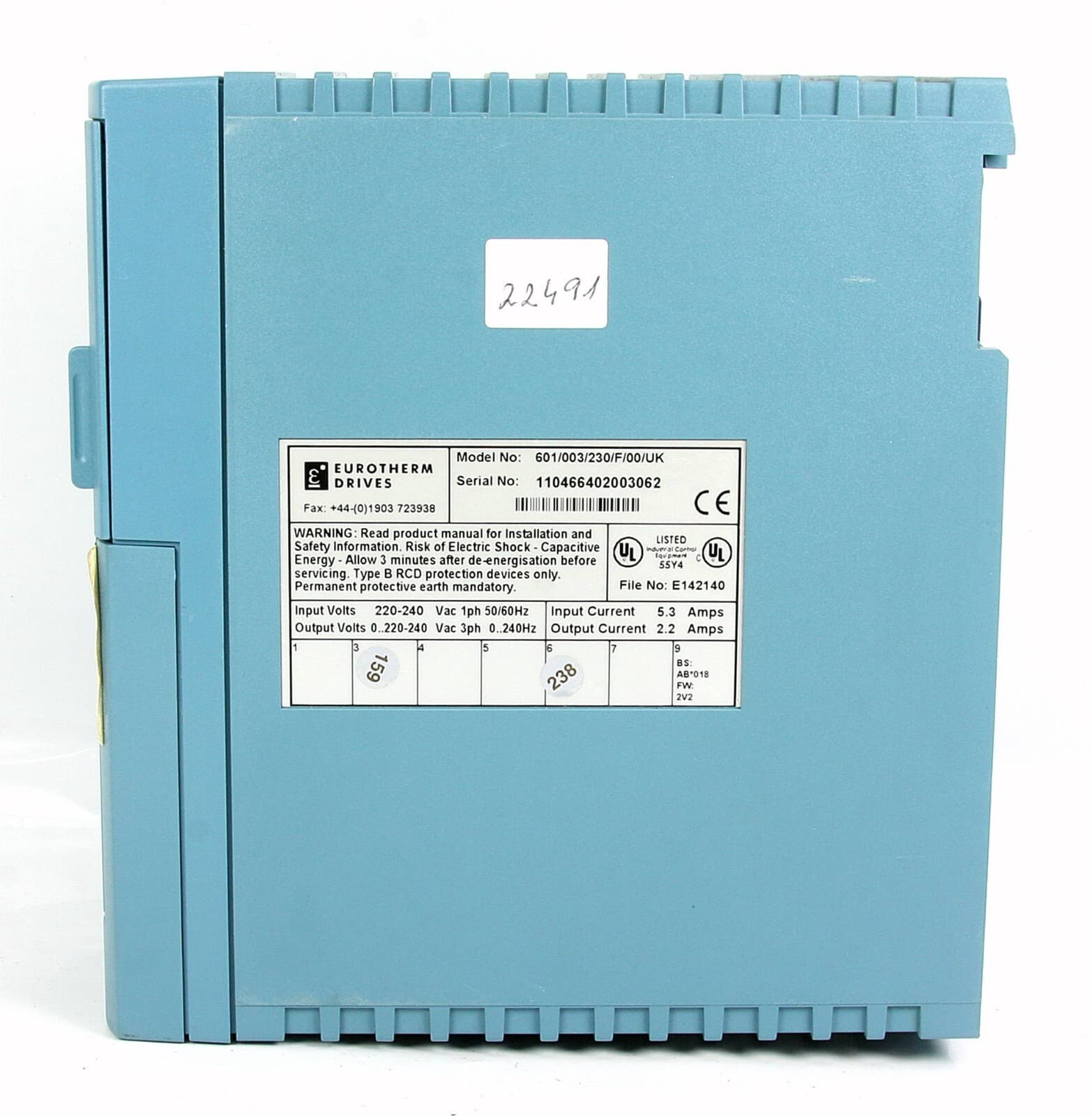 Eurotherm Frequency Inverter 601/003/230/F/00/UK 220-240V AC 3