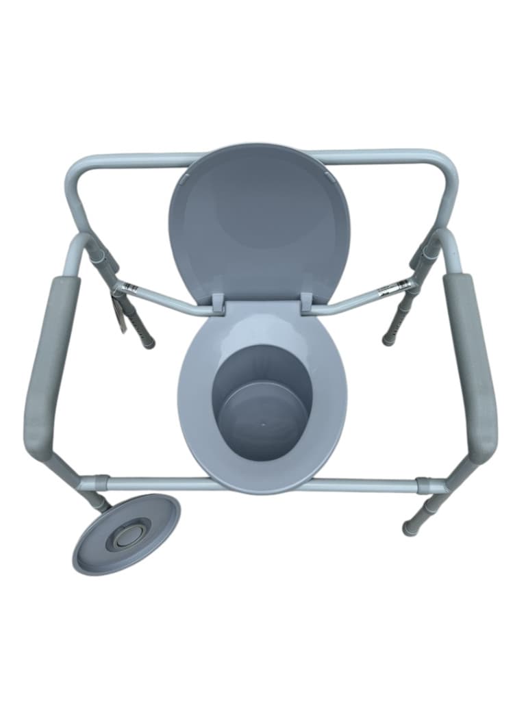 Drive Medical 650lb Heavy Duty Bariatric Bedside Folding Commode Toilet 11117N-1 3