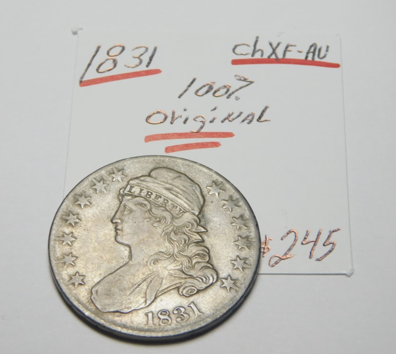 GORGEOUS ORIGINAL 1831 BUST HALF CH XF - AU - ONLY $179.00  !!!!!!!!!!!!!!!!!!!! 4