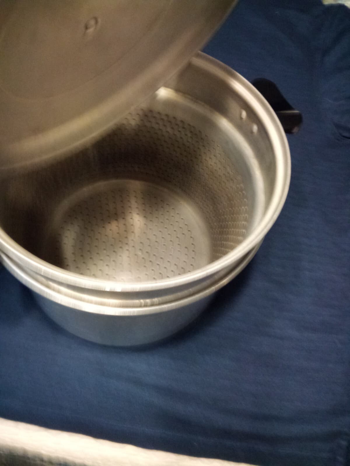 Vintage COMET Aluminum Steamer strainer pasta cooker stock pot pan 3 pieces 6Qts 2