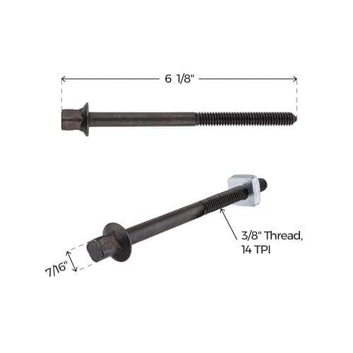 Black Steel Antique & Poster Style Bed Bolt with Nut | Bolt for Wooden Bed  3