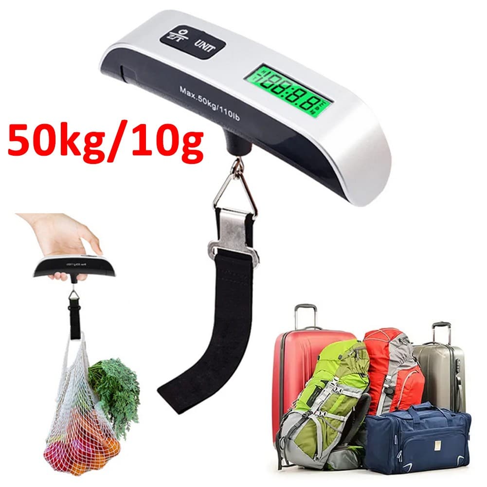 Portable Travel LCD Digital Hanging Luggage Scale Electronic Weight 110/0.02 LBS