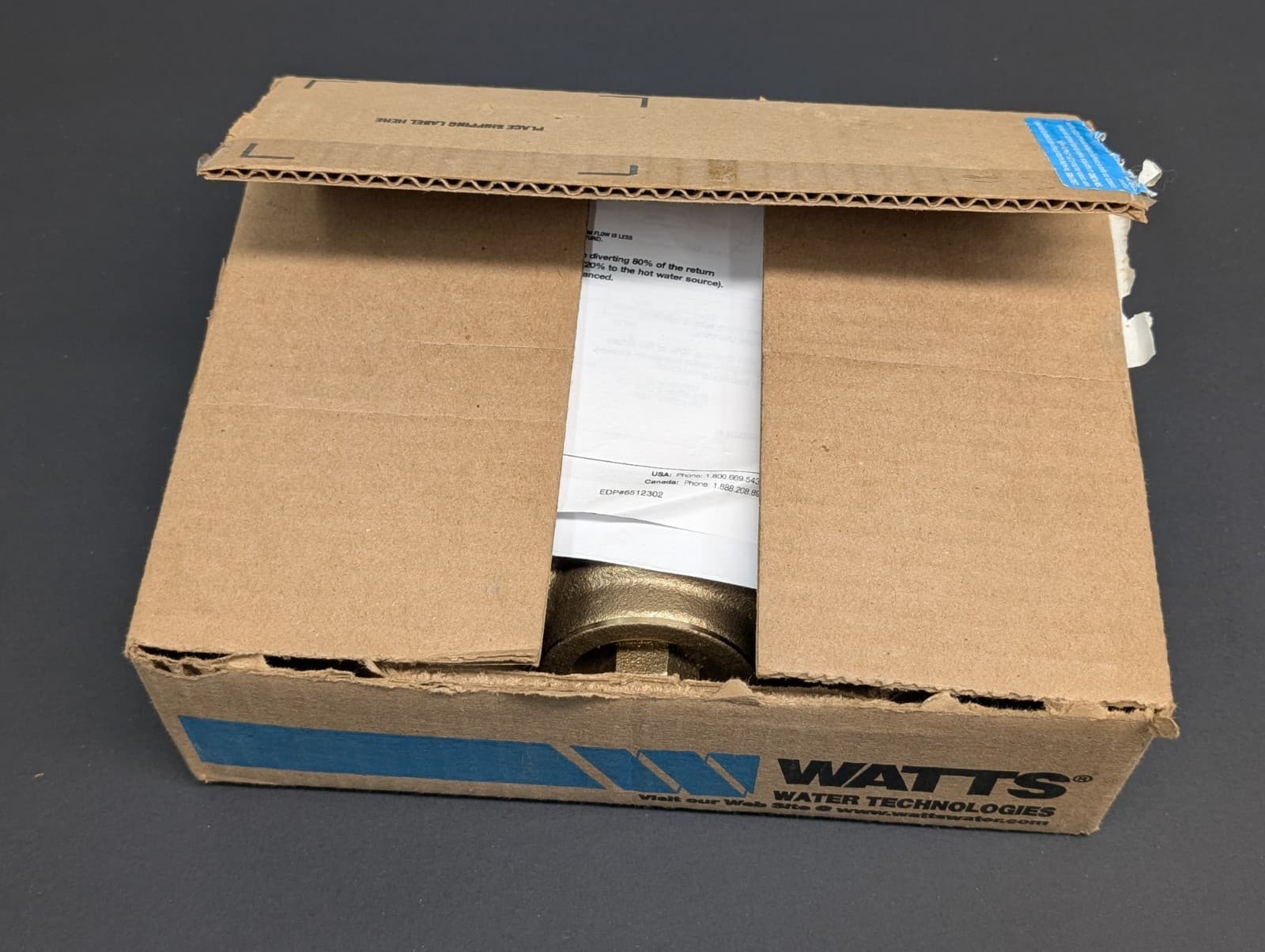 Powers Hydroguard Watts  LFMM431-1 3/4 in Mixing Valve LF Rough Bronze 4