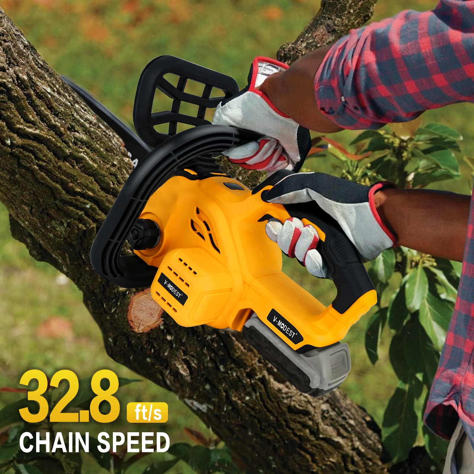 12 in Cordless Compact Chainsaw For DEWALT 20V MAX Battery Brushless w/2 chains 5