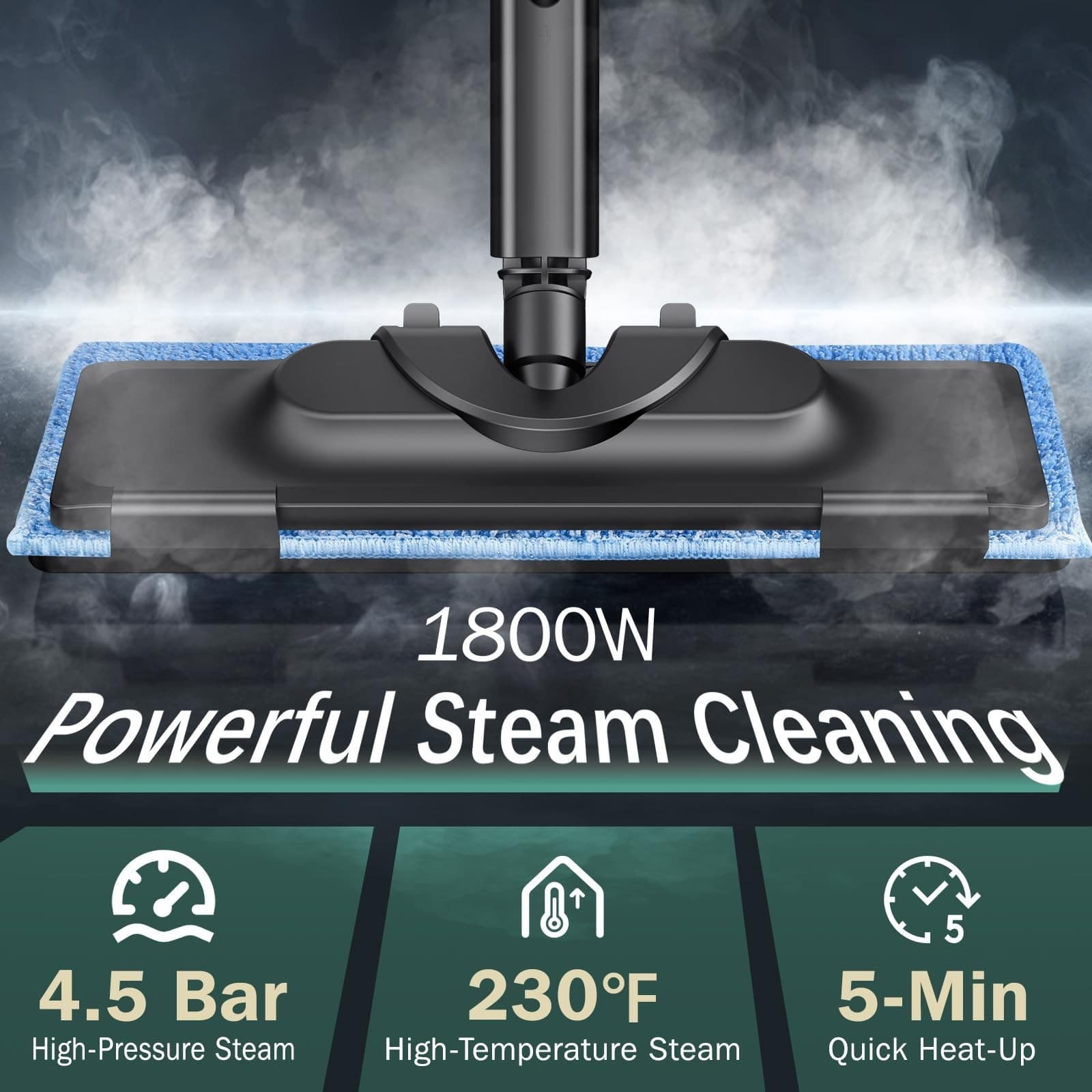 Steam Cleaner with 28 Accessories for Home, 1800W Powerful Multipurpose Steam... 2