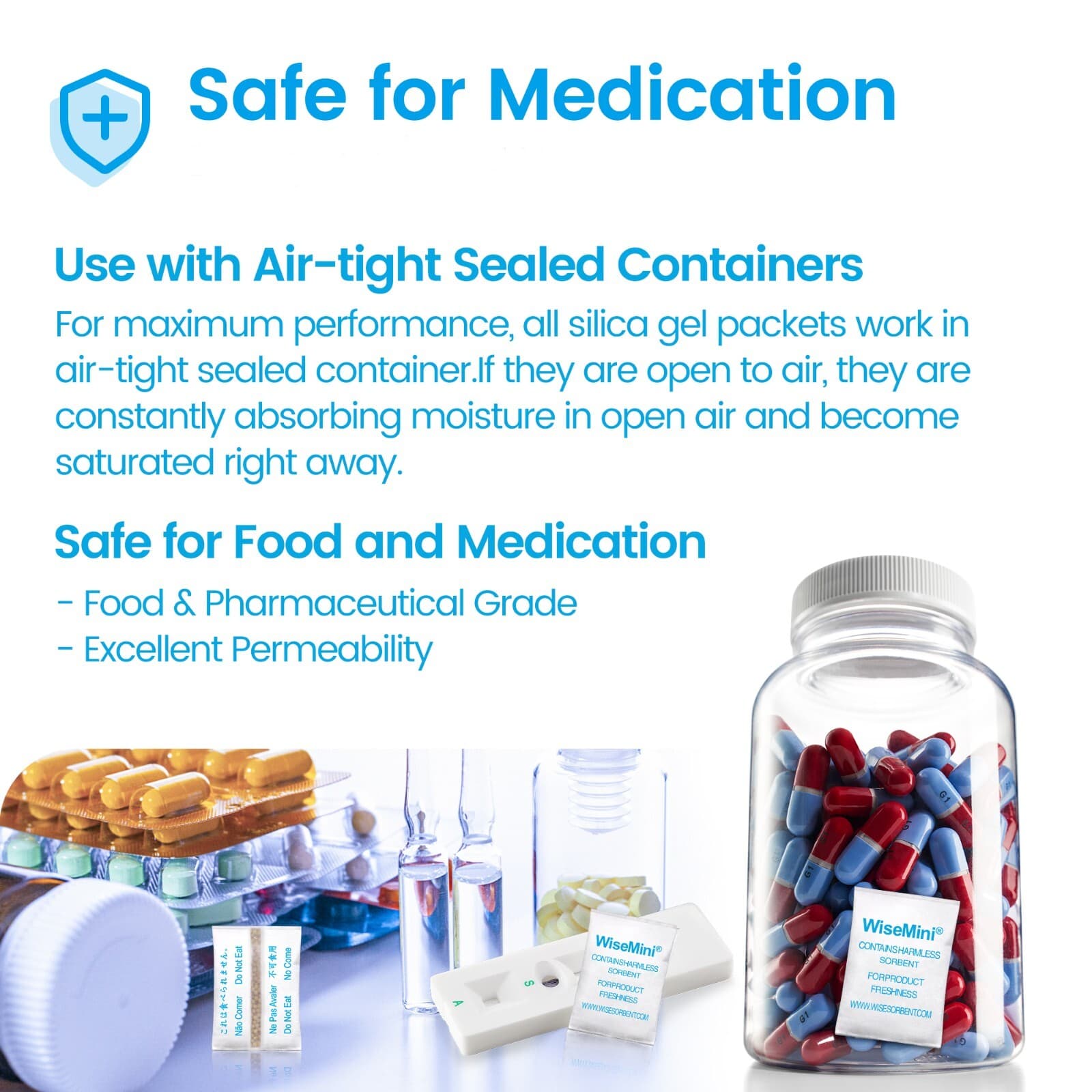 1 Gram Molecular Sieve Packets, 100 Pack Tyvek Dessicant Packets Food Grade 5