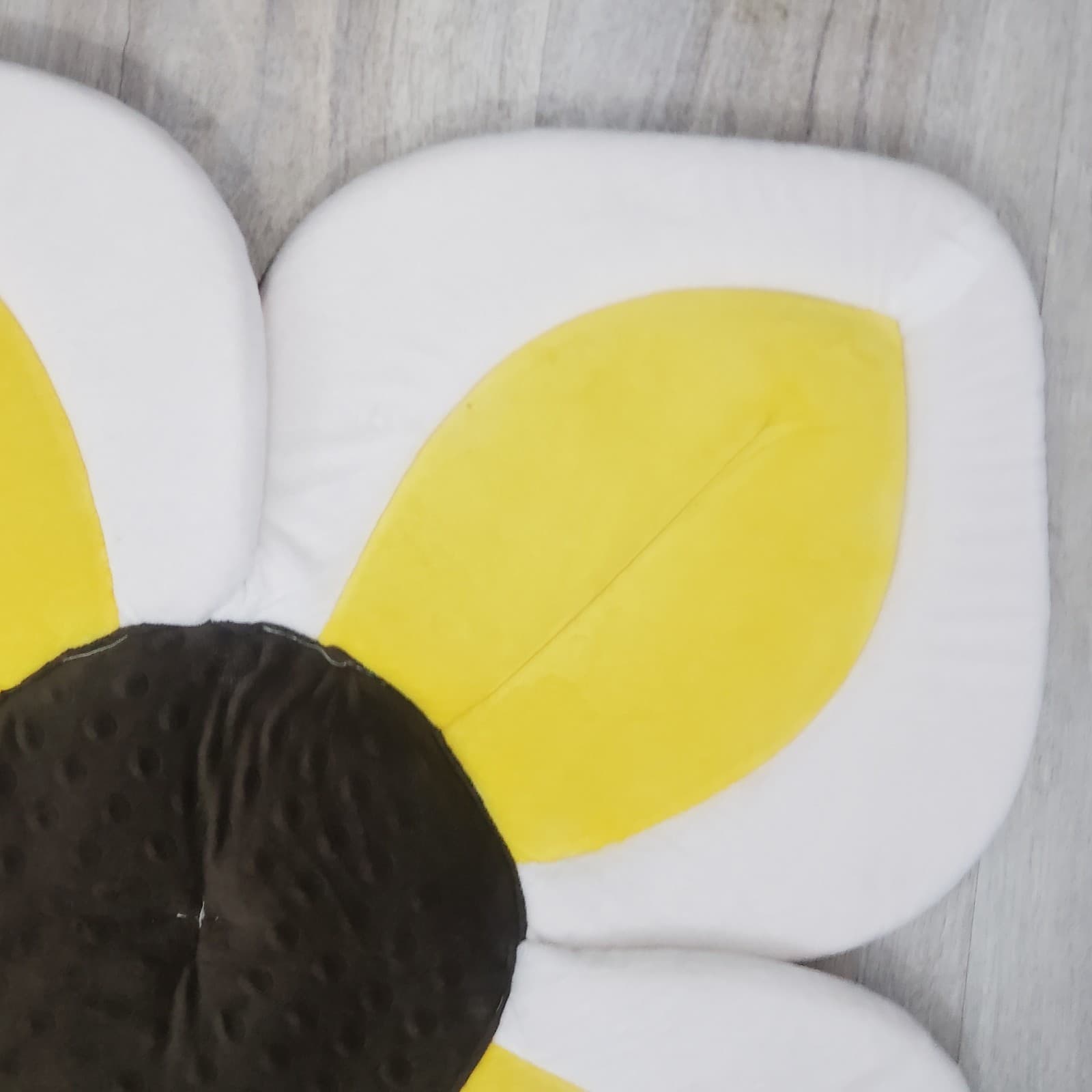 Blooming Bath Lotus Baby Bathing Mat Cushion Flower Yellow plush 26x26 4