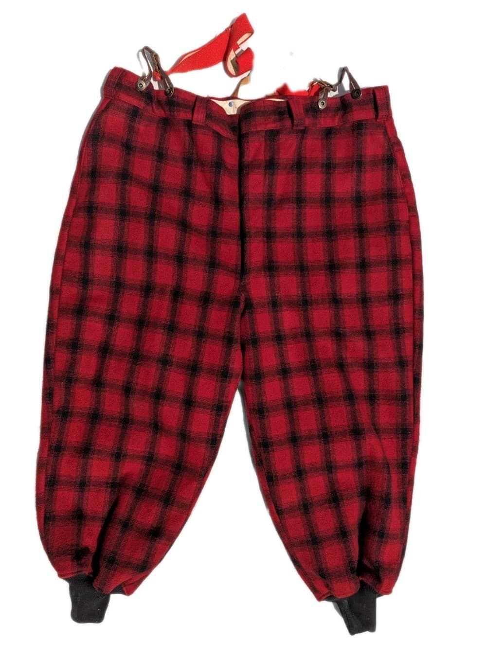 VTG Woolrich Wool Suit 2 Pc Set Red Black Plaid Hunting Coat Jacket44/Pants40 36 6