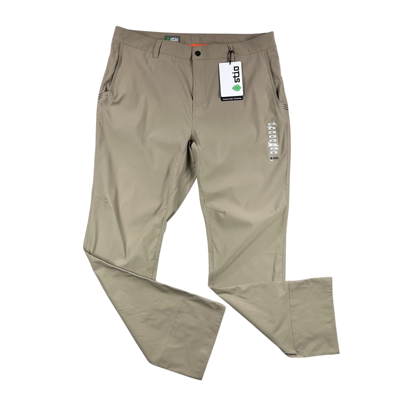 Stio Coburn Pants Mens 40L Khaki Performance Stretch Outdoors Hiking Camping NWT