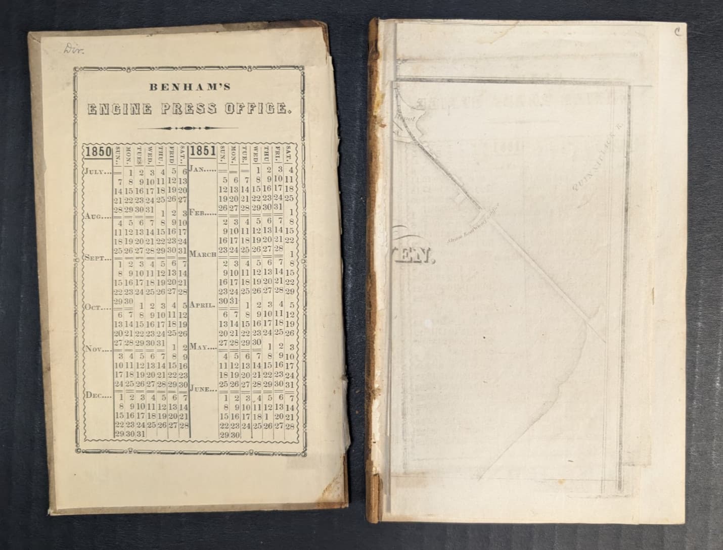 1850-51 Benham's City Directory New Haven, Connecticut with MAP 2