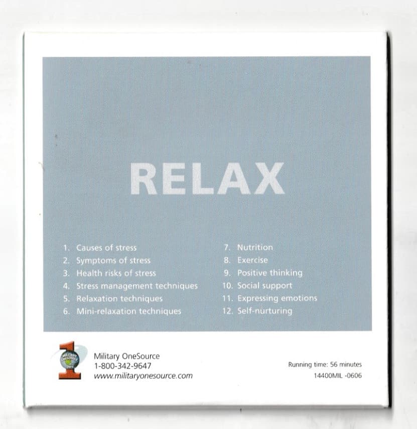 BREATHE RELAX Managing Stress Dr. Alice Domar 2001 CD Symptoms Techniques 2