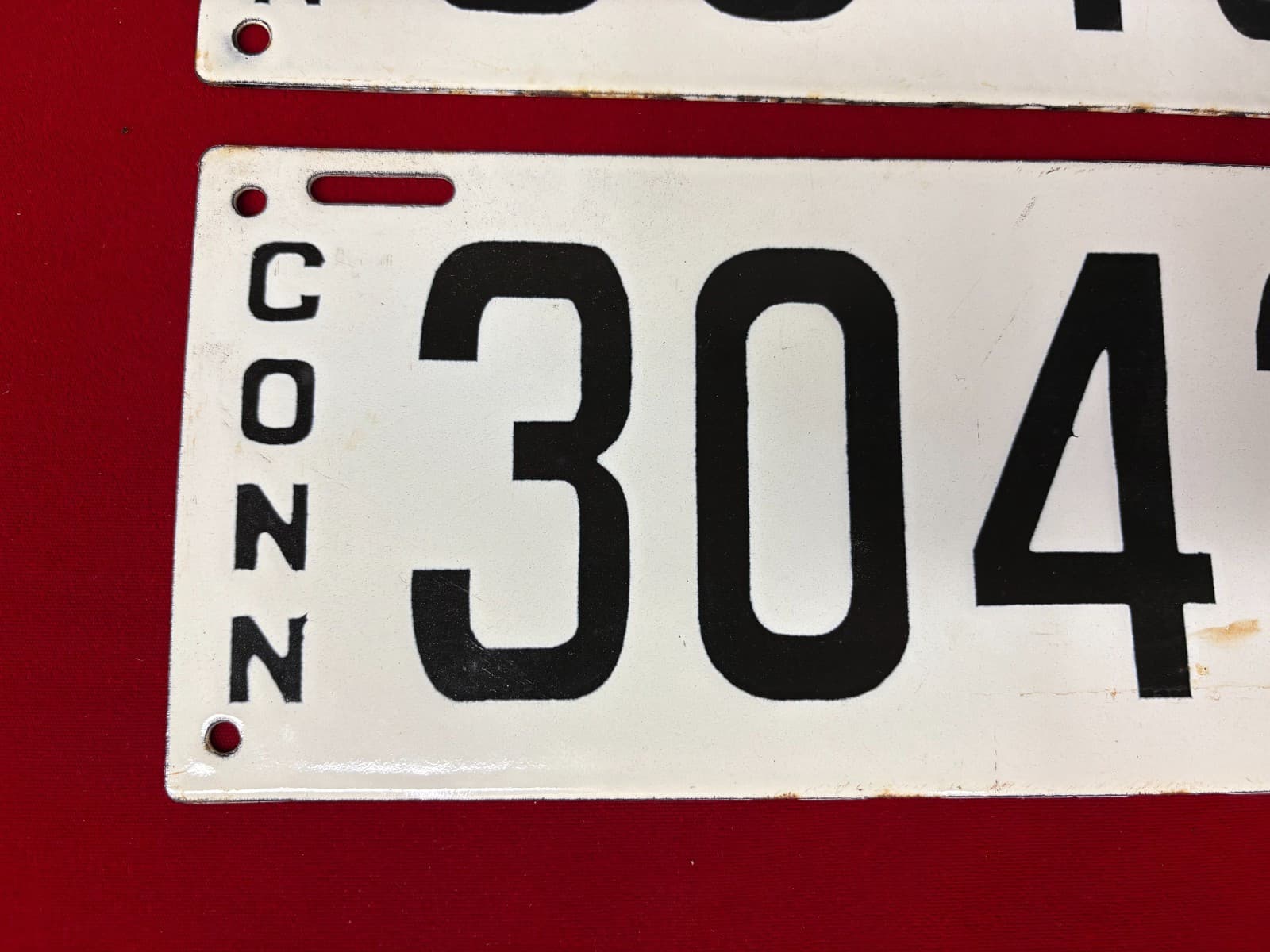 "1916 Connecticut" Porcelain License Plates (Matching Set of 2) **READ LISTING** 4