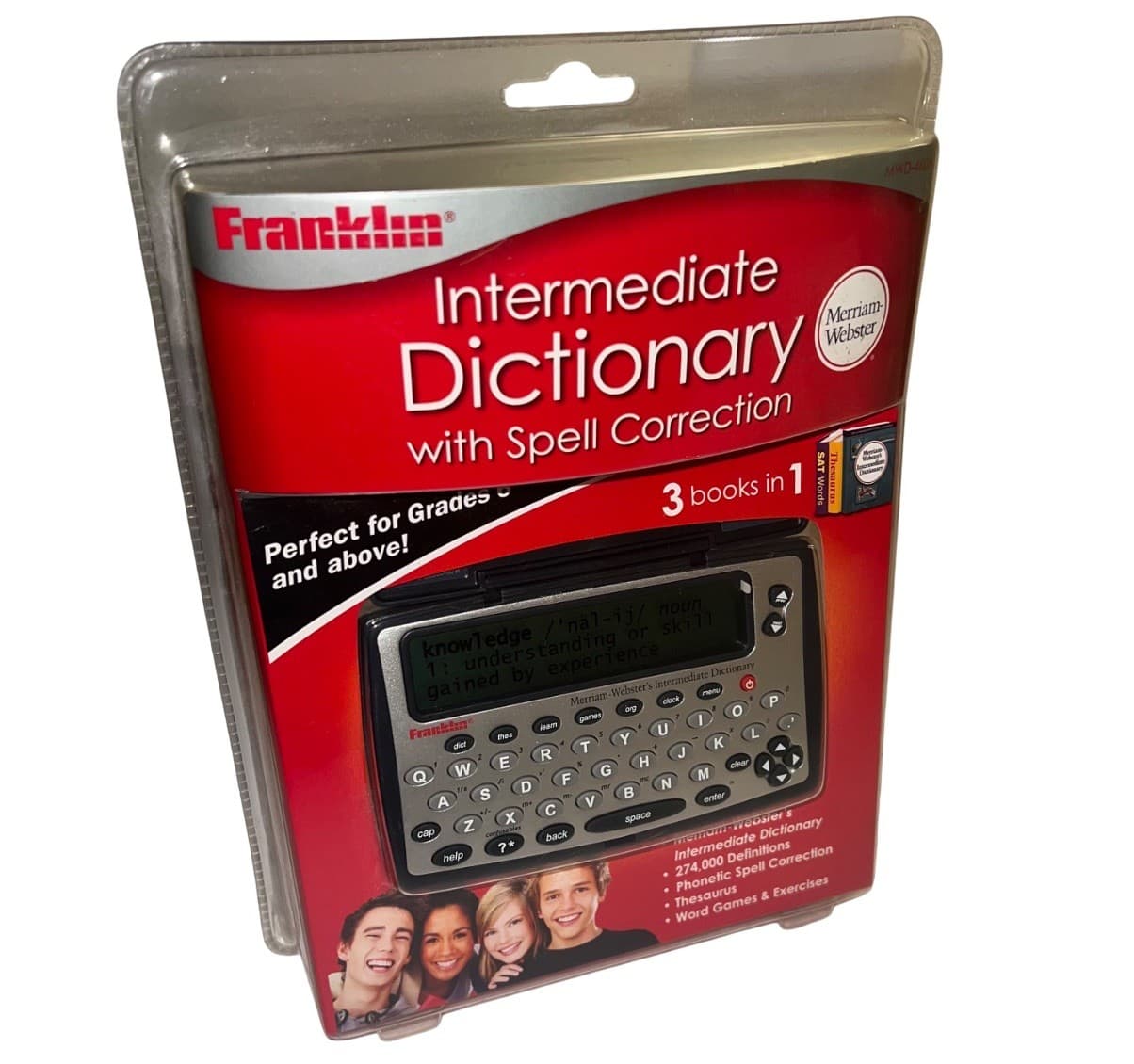 Franklin MWD-460A Merriam-Webster Intermediate Dictionary Spell Correction New