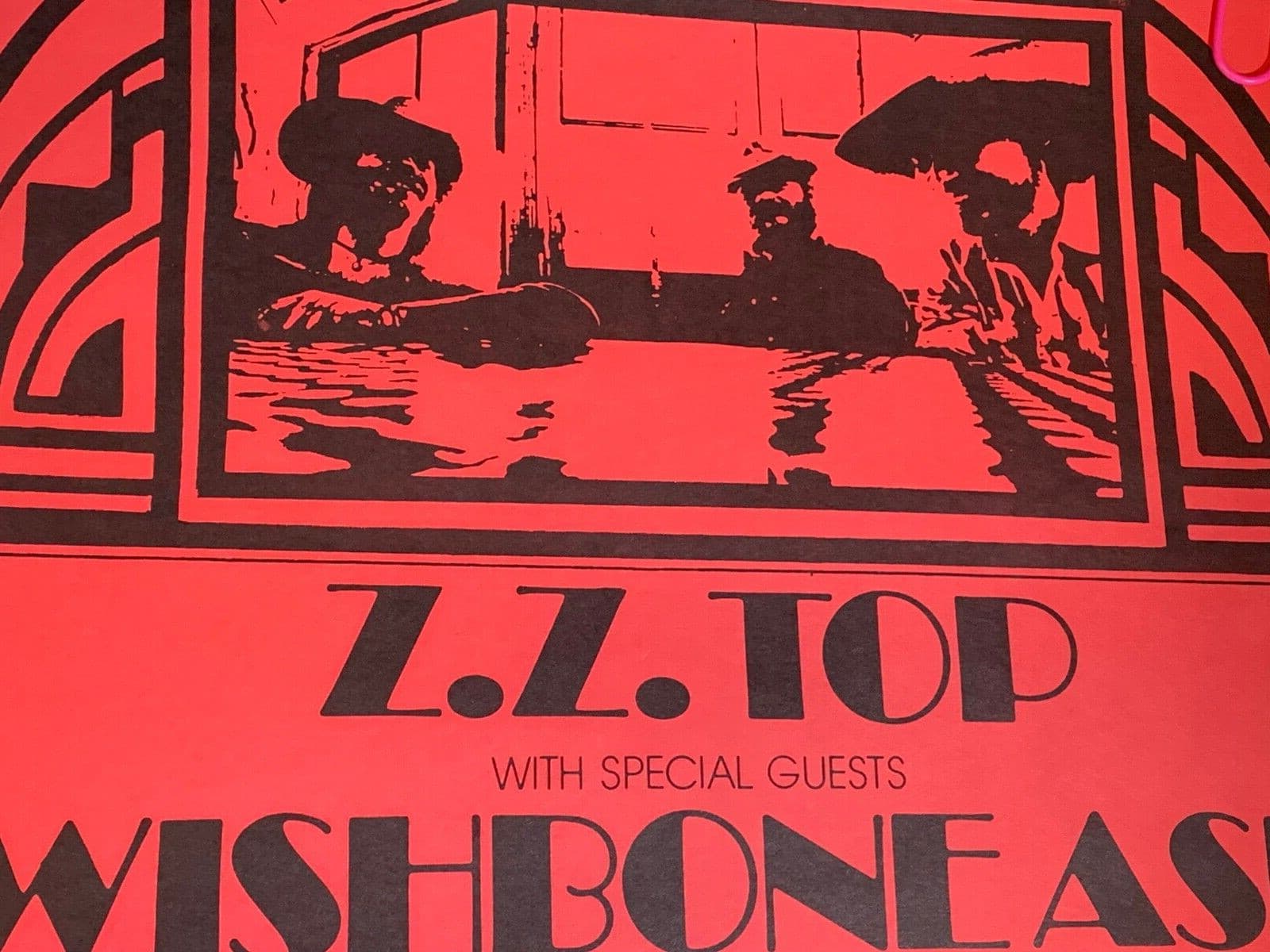 ZZ TOP ROBIN TROWER 1975 SAN BERNADINO, CALIFORNIA ROCK CONCERT POSTER -NICE! 4