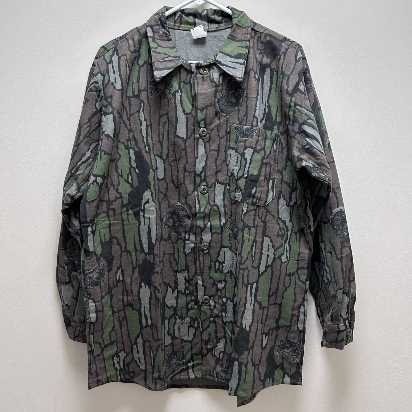 Trebark Turkey Camo Hunting Vintage Shirt Cargo Pants Set Cotton Large Long 2