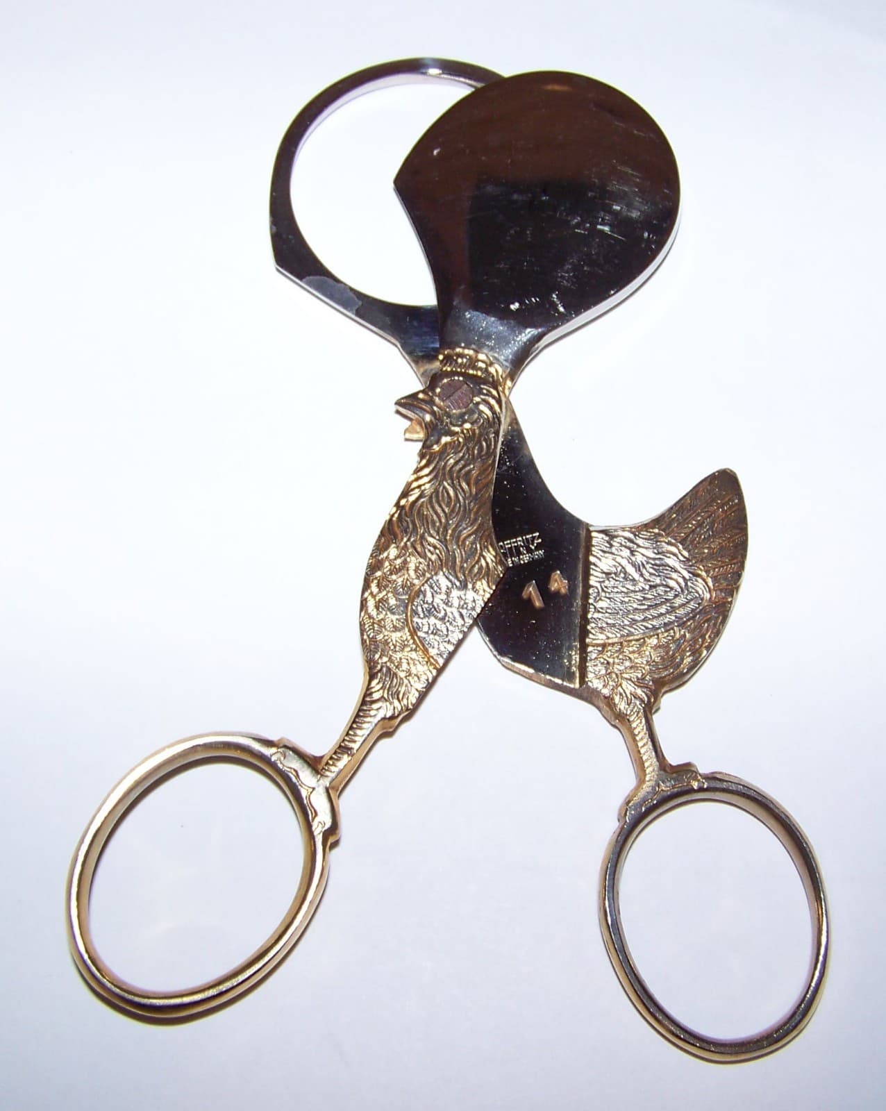 Vintage HOFFRITZ EGG TOPPER Cutter KITCHEN SCISSORS Rooster CHICKEN Germany 6