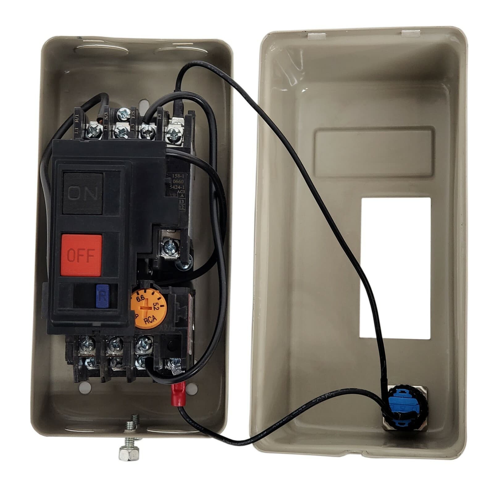 Mini Magnetic Motor Starter 200-240V Coil 3-Phase 4HP or Single-Phase 2HP AC-303 6