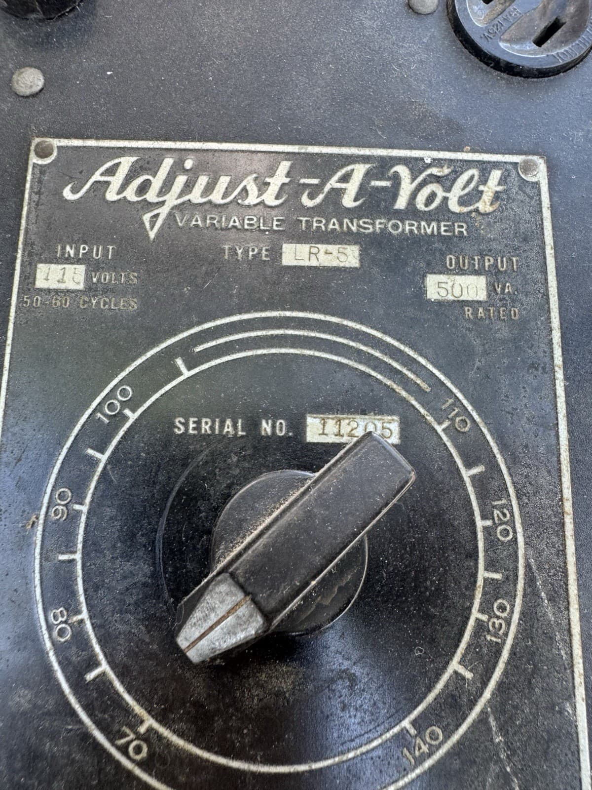 Standard Electric Adjust-A-Volt Variac Variable Transformer 115V input 0-160V  3