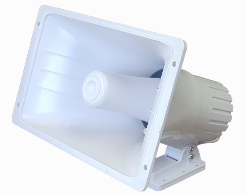 PA Power Horn Speaker 100 Watt Indoor Outdoor 100W w Hifi Stereo Audio Amplifier 5