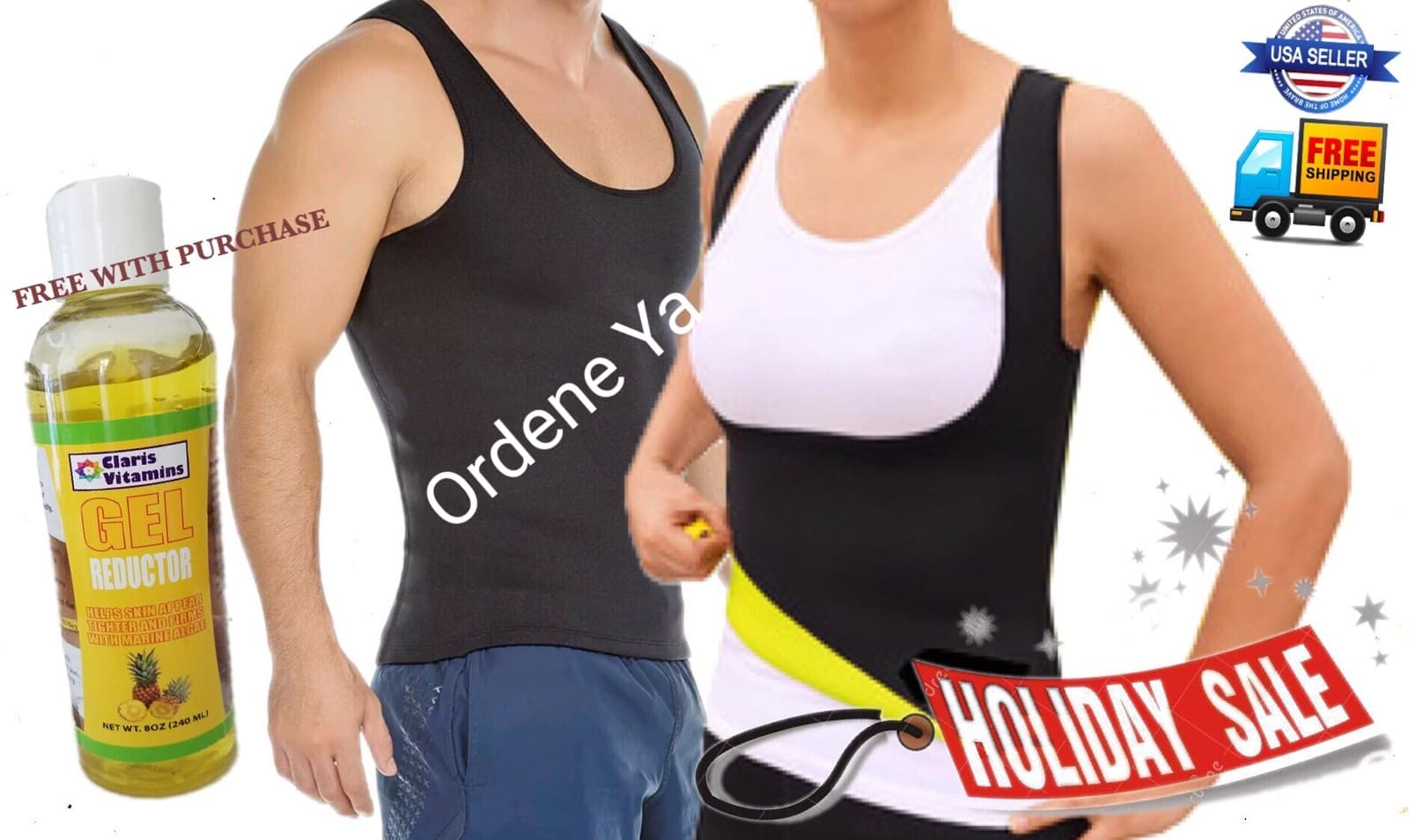 HOT NEOPRENE CAMI SHAPER FAJA SLIM CONTROL REDUSHAPER + FREE GEL REDUCTOR