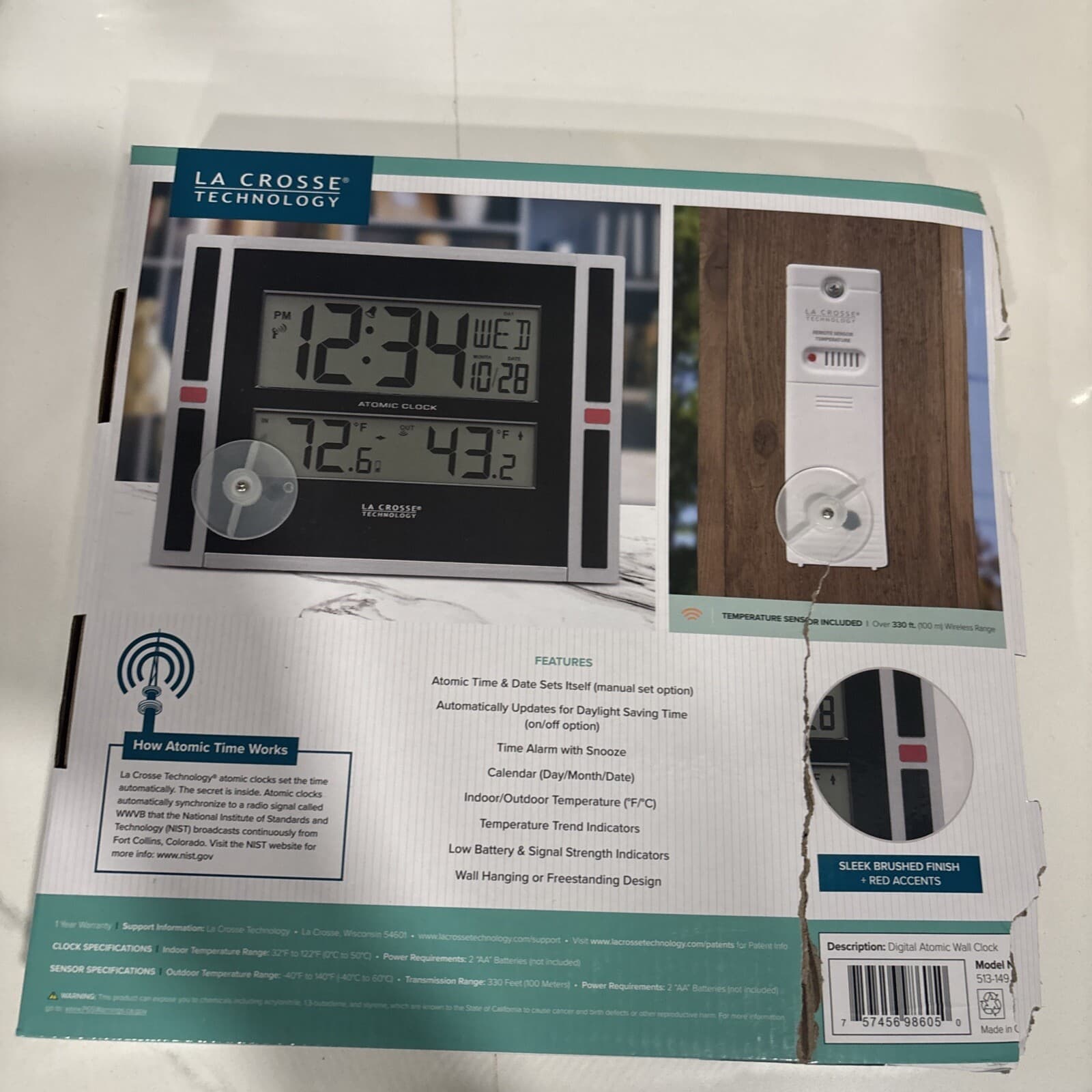La Crosse Technology Indoor/Outdoor Thermometer & Atomic Clock (513-149) 4