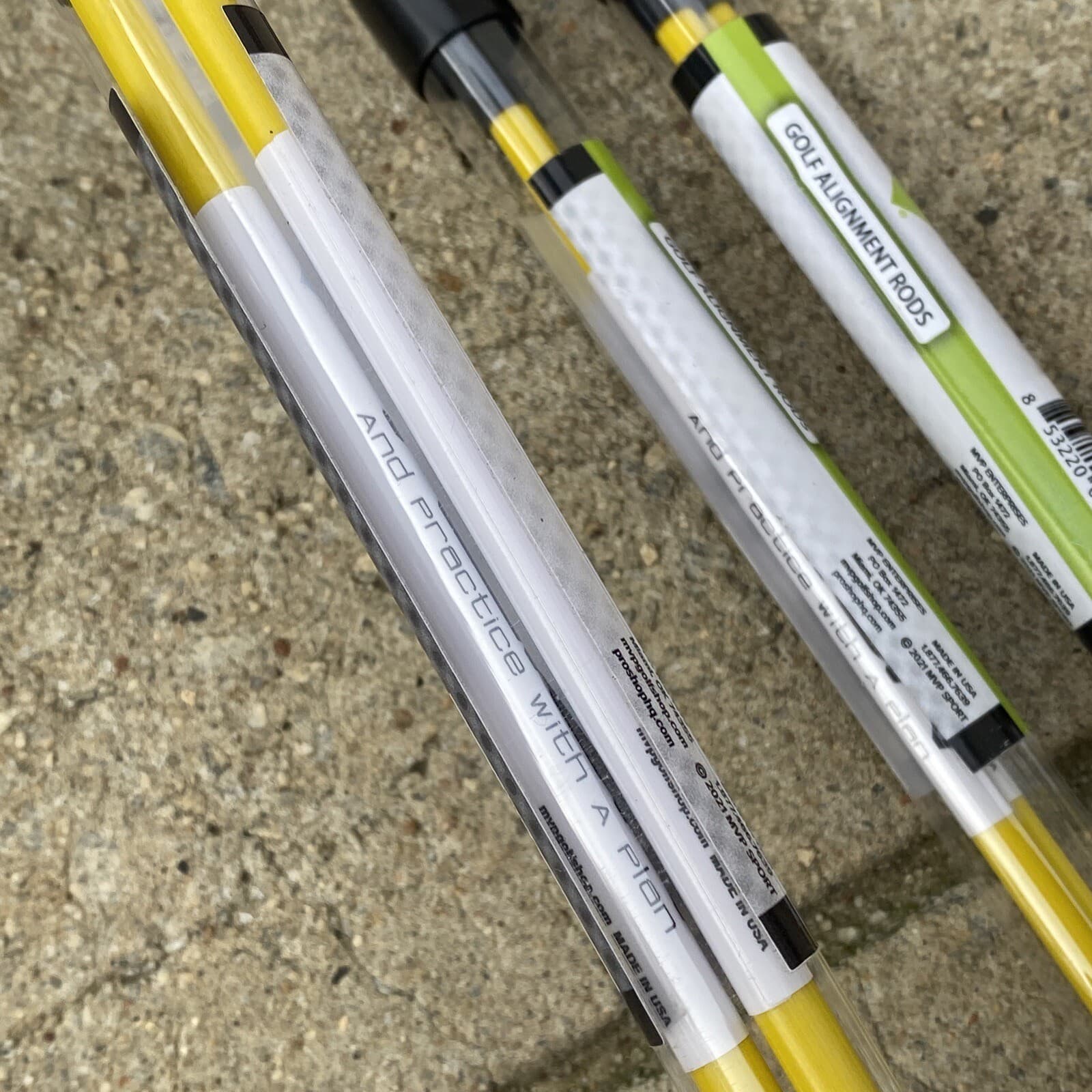PACK OF 3, (6 RODS TOTAL) MORODZ ALIGNMENT ROD / TRAINING AID  - YELLOW 6