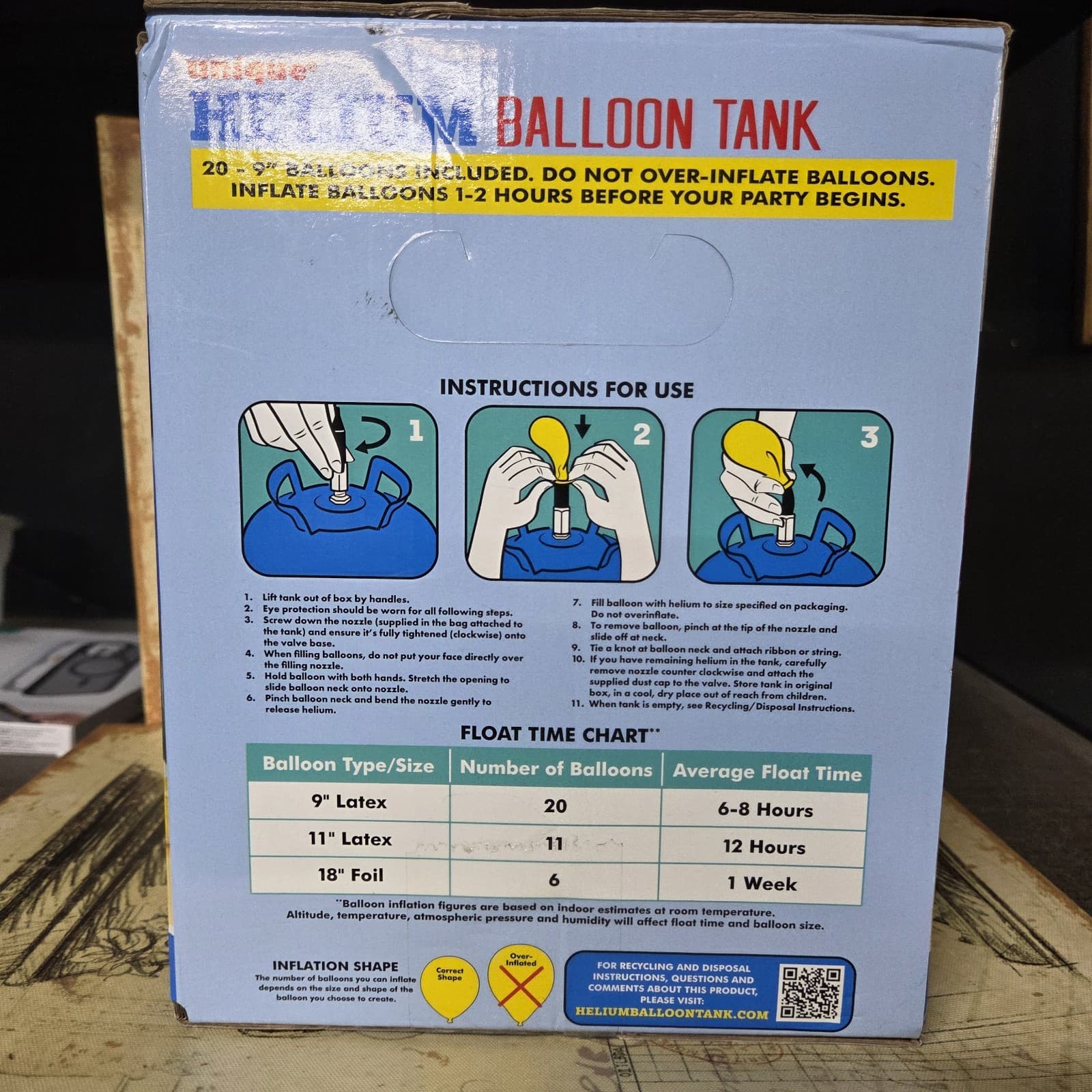 Helium Balloon Tank Kit, 4.98 Cu ft- 20 Mini Balloons Included  + Ribbon - NEW! 5