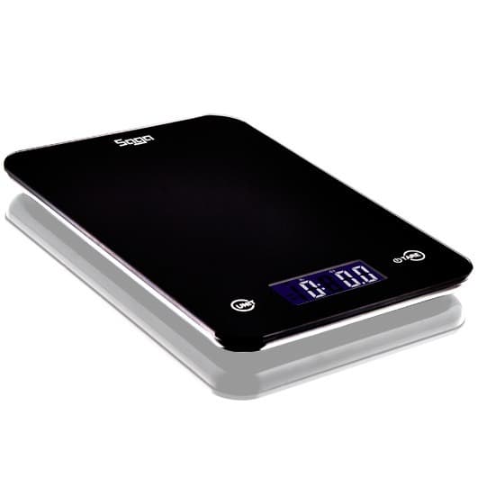 SAGA Digital Kitchen Scale Touch Glass 11lb 5kg / 5000g X 1g oz Diet Food Postal 2