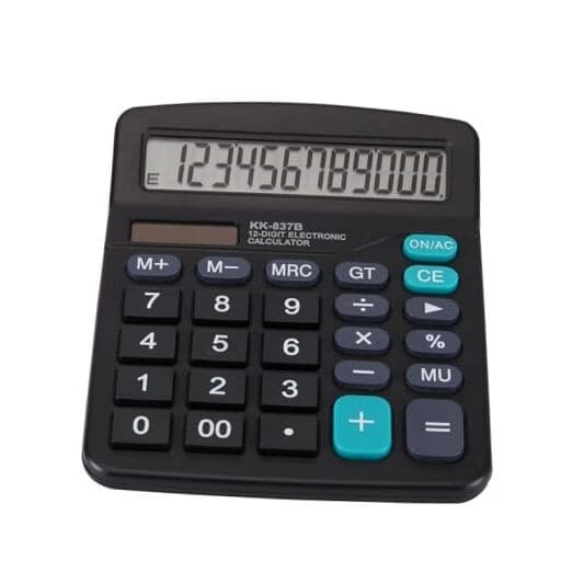 Desk Calculator 12 Digit Office Calculators with Large Screen Display, Dual 