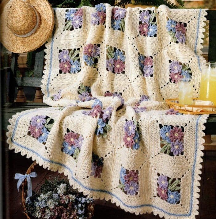 128 PG LEISURE ARTS HOME SWEET HOME AFGHANS 51 BEAUTIFUL DESIGNS 5