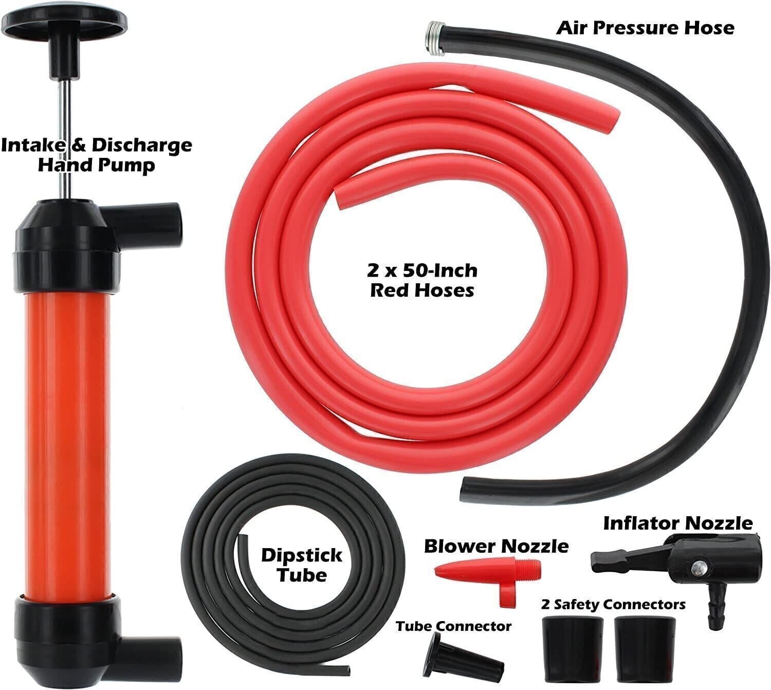 Multi-Use Liquid Transfer Siphon Hand Pump For Fuel Diesel Oil Kerosene Water 5