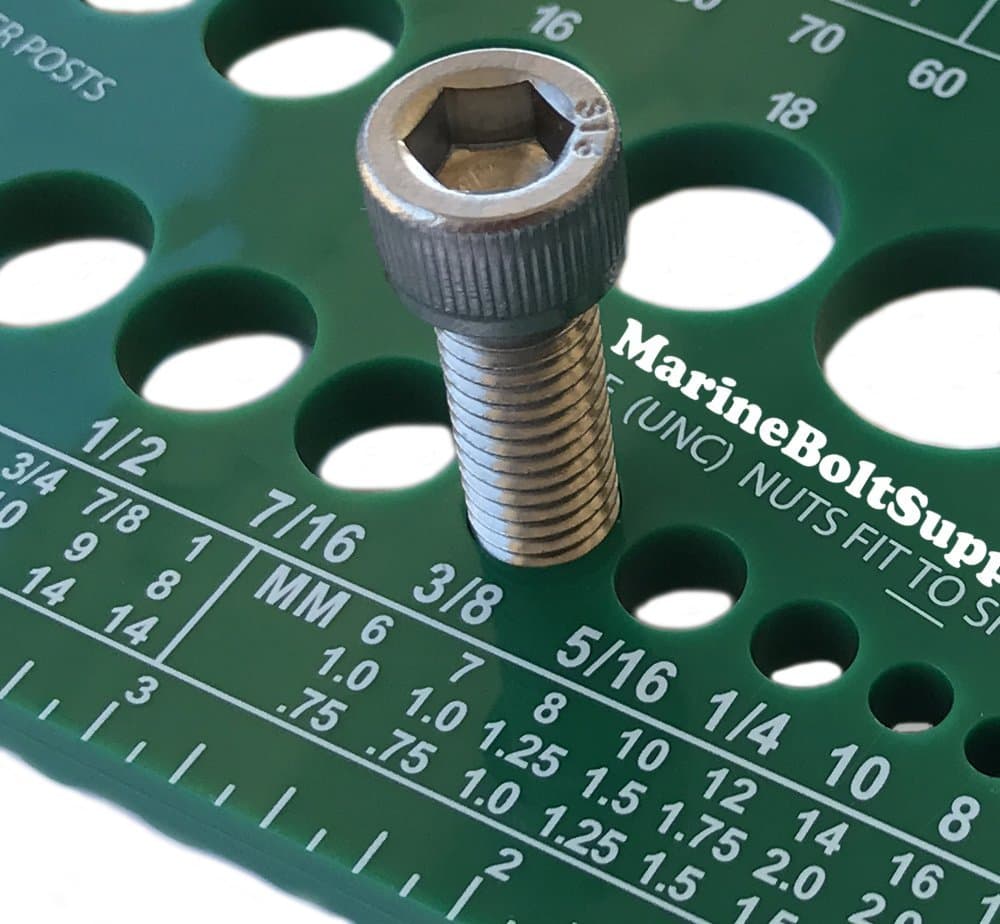 Screw Bolt Nut Thread Measure Gauge Size Checker (Standard & Metric) Color:Green