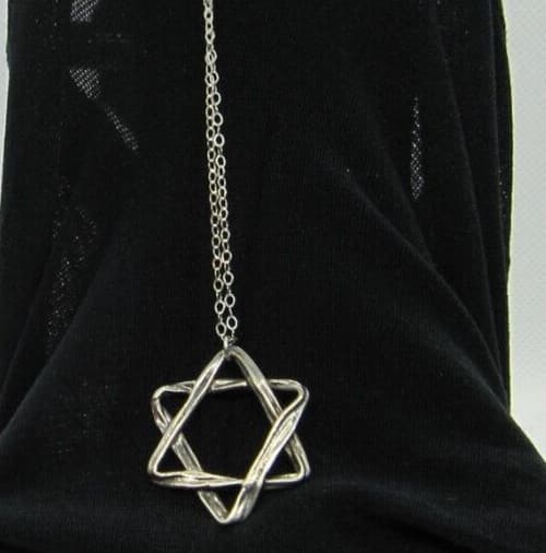 Jewish ster Jewelry 1970s One Star of David and One Chai necklaces NIB 5