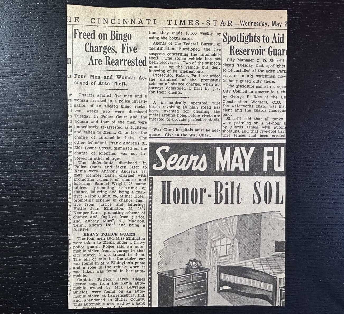 1942 Shafer WWII World War 2 II Cincinnati Ohio Times Star US Soldier Cartoon 3