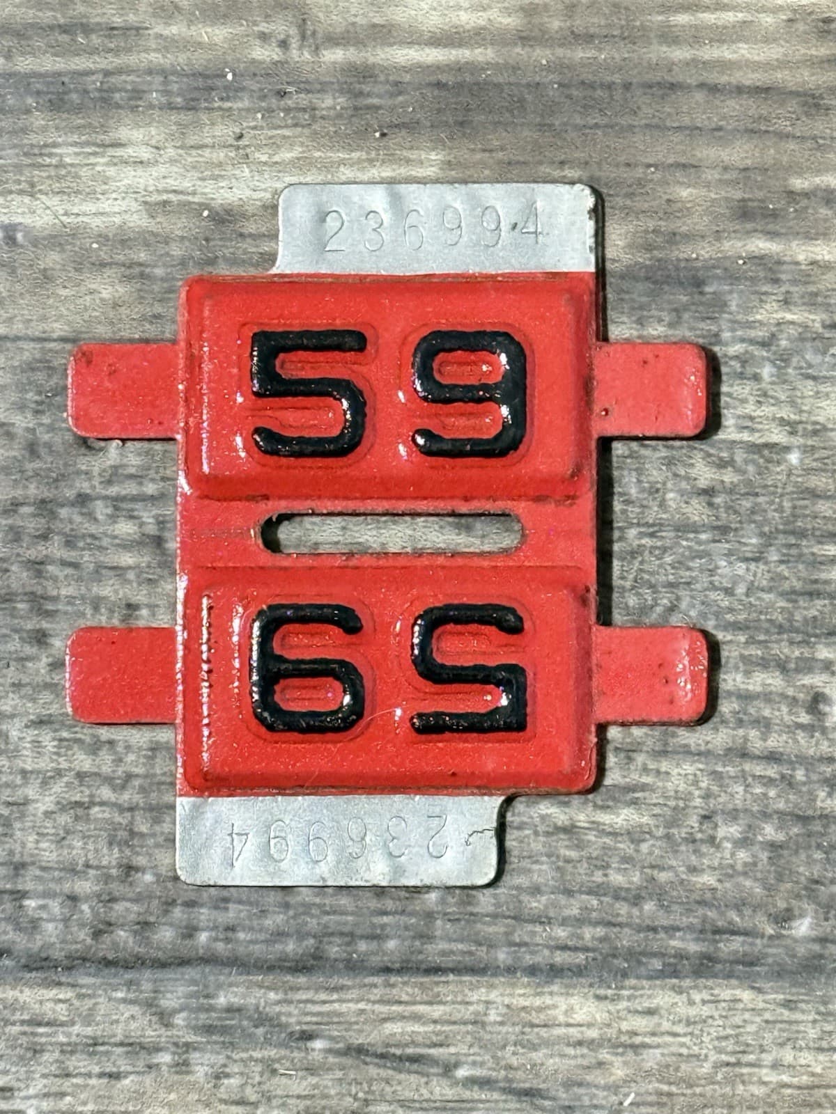 1959 South Dakota  license plate Tabs- Great Unused Shape