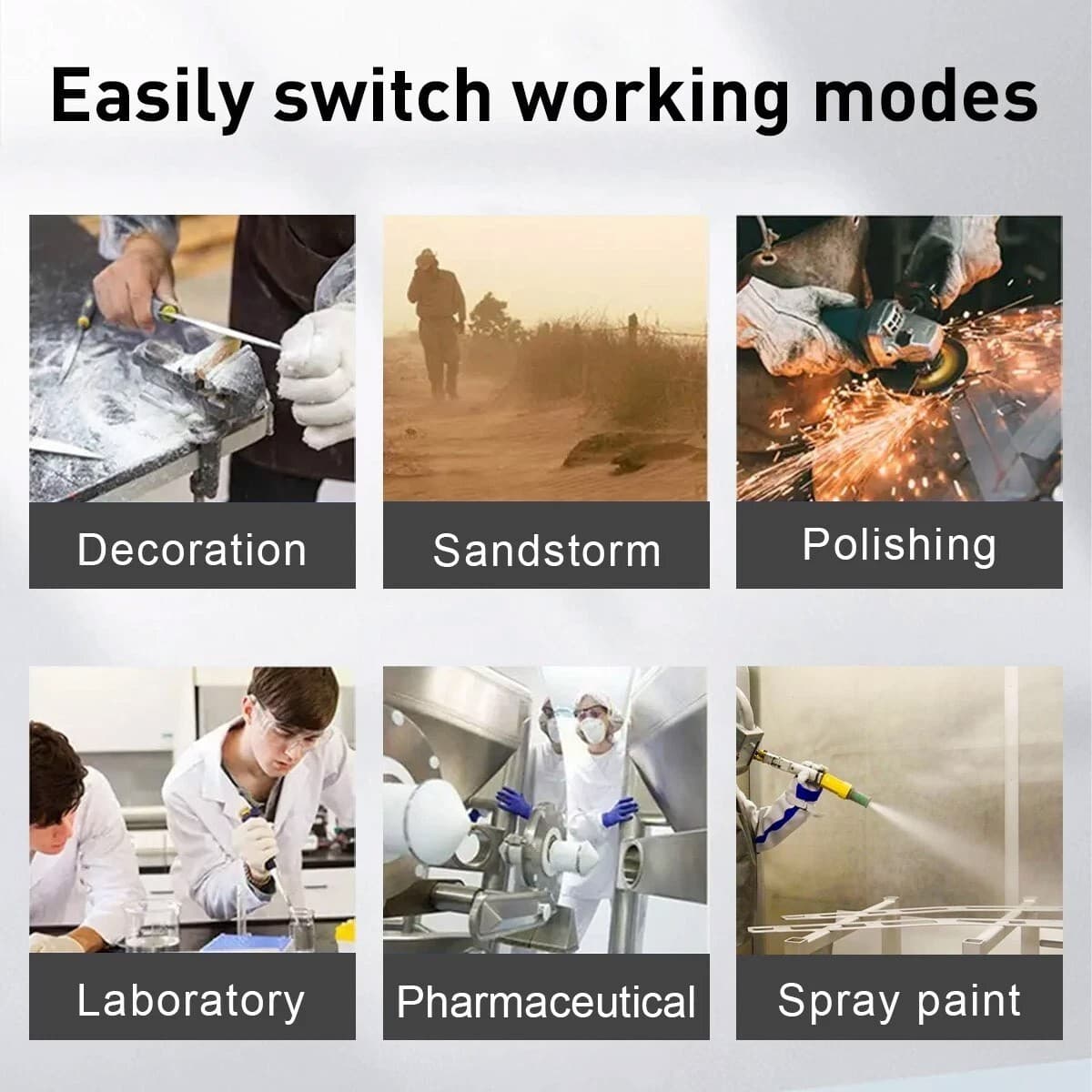 PRO 6200 Half Face Gas Mask Cover Painting Spraying Respirator Work Facepiece 4