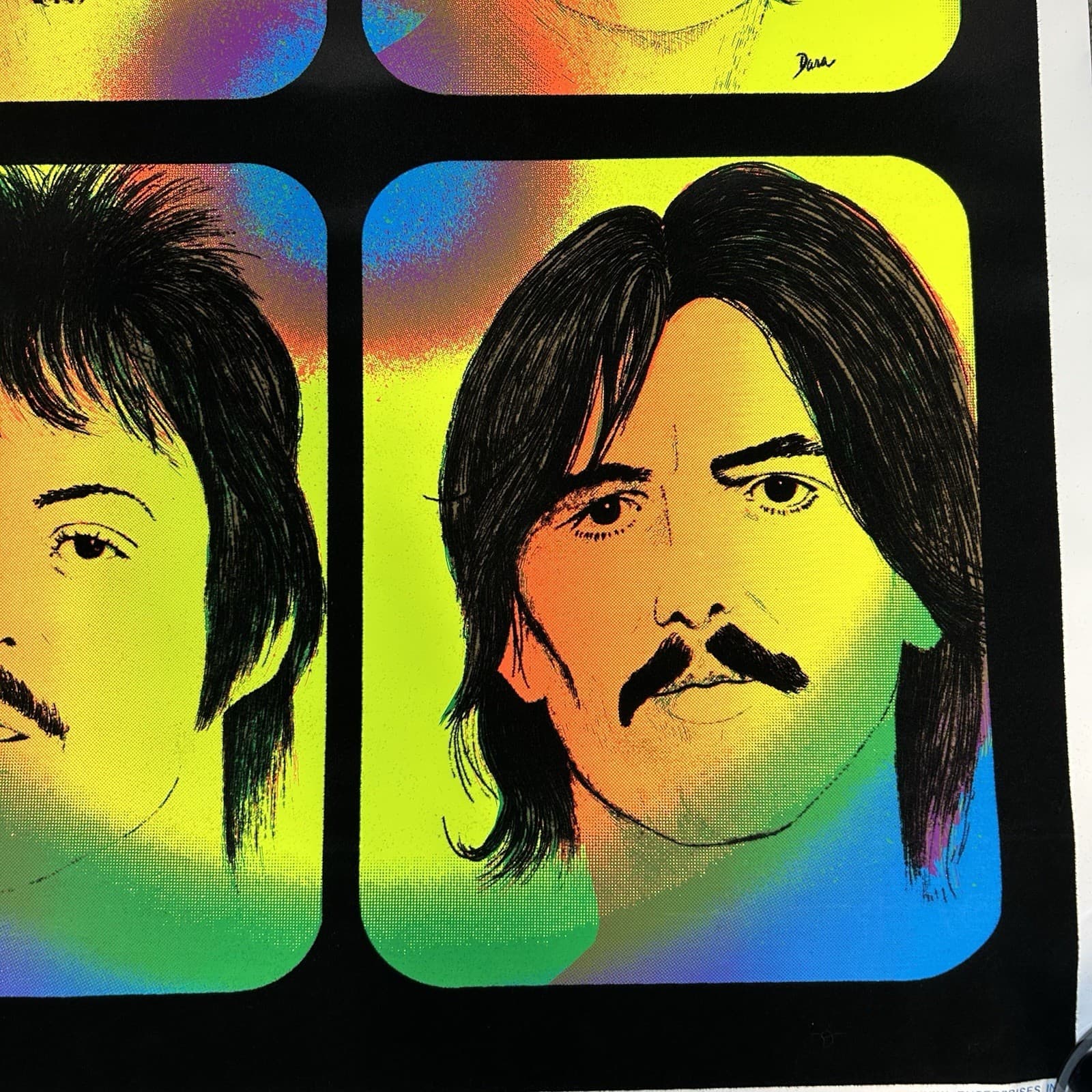 Vintage The Beatles Blacklight Poster 23” x 35" 1981 Mint Condition 4
