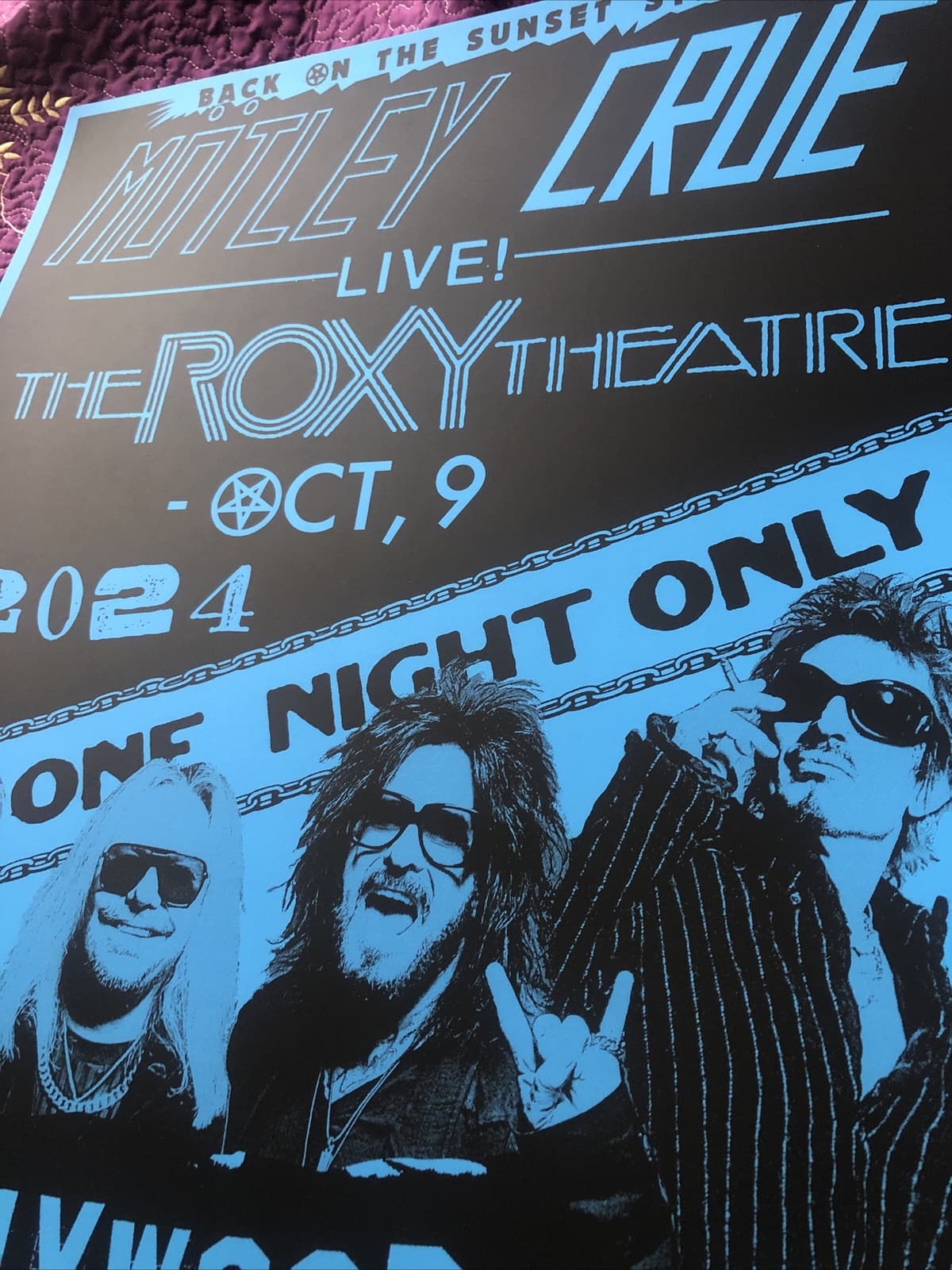 MOTLEY CRUE SUNSET STRIP 10/09 TAKE OVER POSTER #18/100  RARE SOLD OUT LOOK!! 6