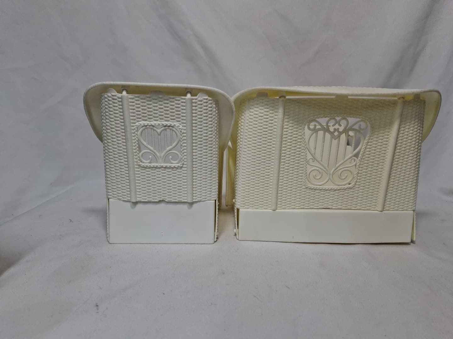 VTg 1983 Mattel Barbie Dream Cottage White Faux Wicker Furniture Couch Chair 4